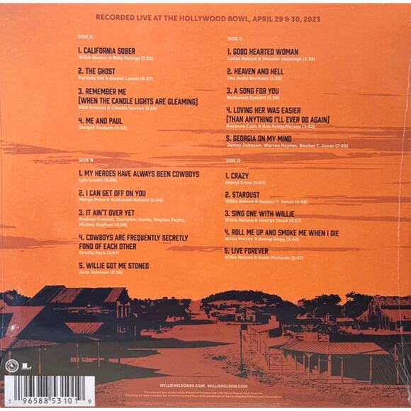 🏷️ NWT Willie Nelson 90 Long Story Short Live at the Hollywood Bowl RSD Record - Picture 2 of 2